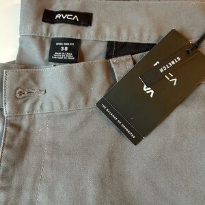 NWT RVCA Charcoal Work-End Fit Trousers